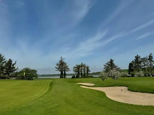 Tree-lined fairway at Beaverstown Golf Club in Co. Dublin
